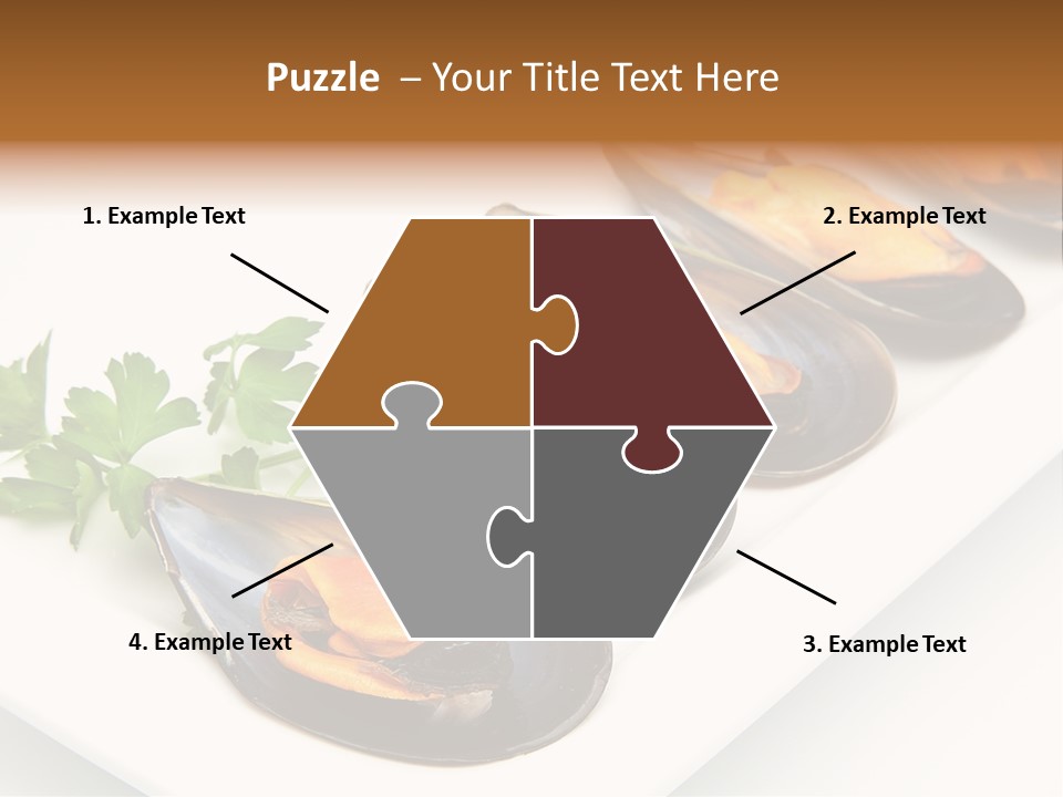 Cooked Mussels Shellfish Food PowerPoint Template