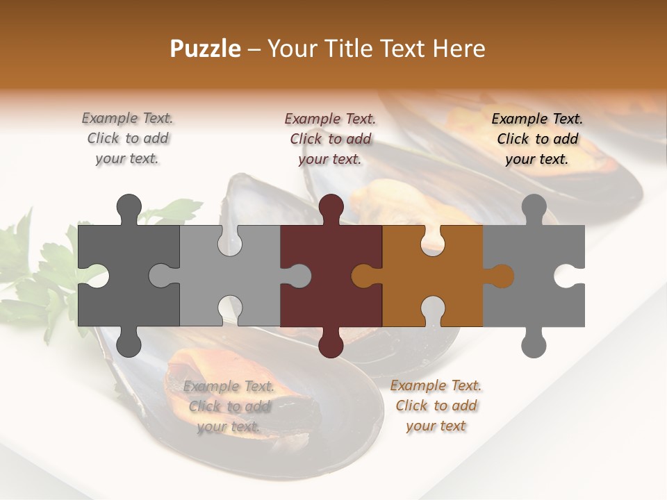 Cooked Mussels Shellfish Food PowerPoint Template