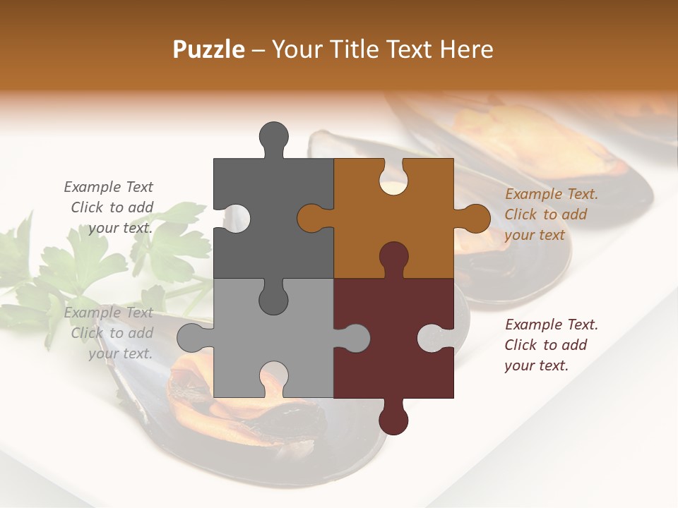 Cooked Mussels Shellfish Food PowerPoint Template