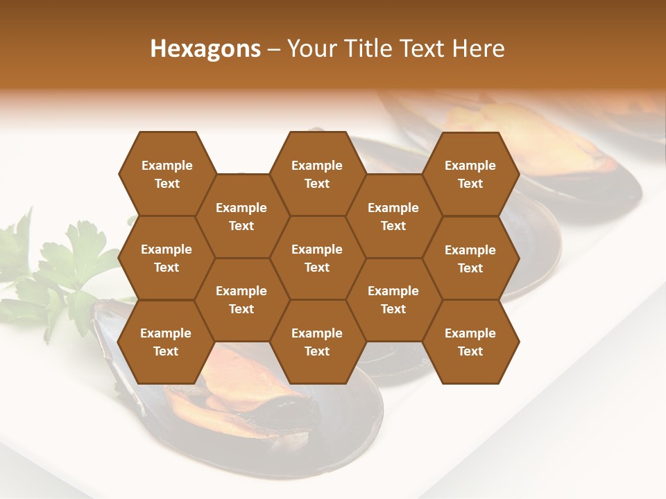 Cooked Mussels Shellfish Food PowerPoint Template
