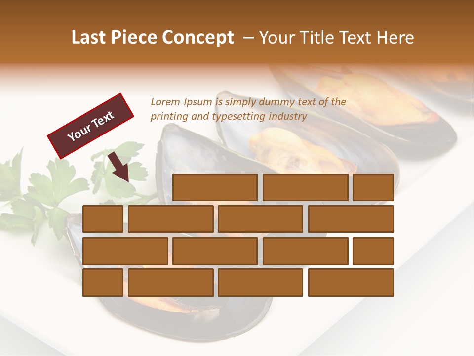 Cooked Mussels Shellfish Food PowerPoint Template