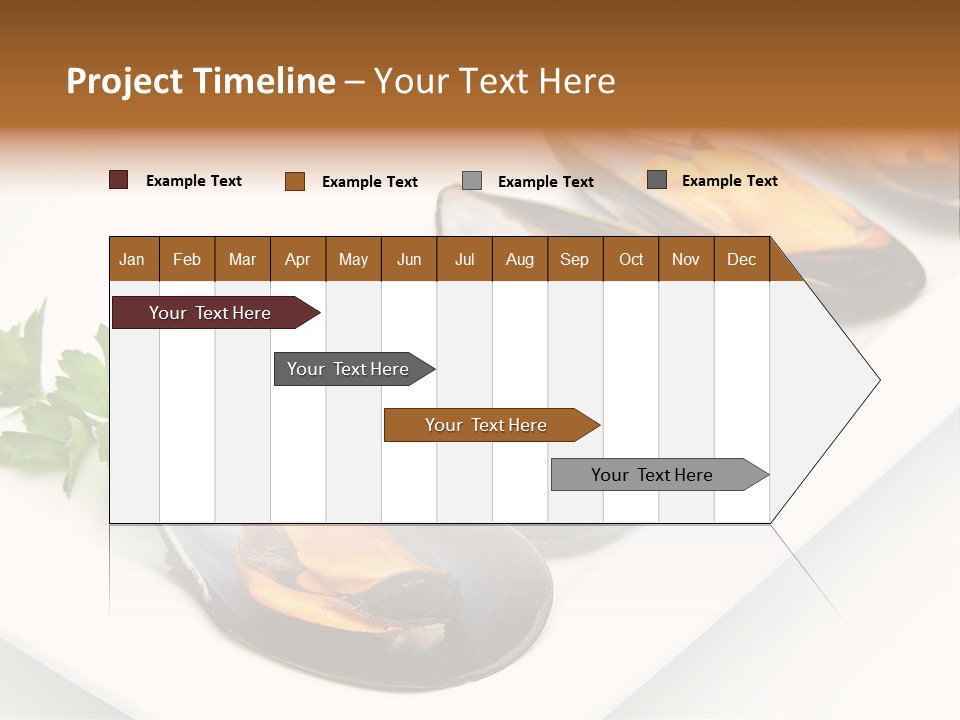 Cooked Mussels Shellfish Food PowerPoint Template
