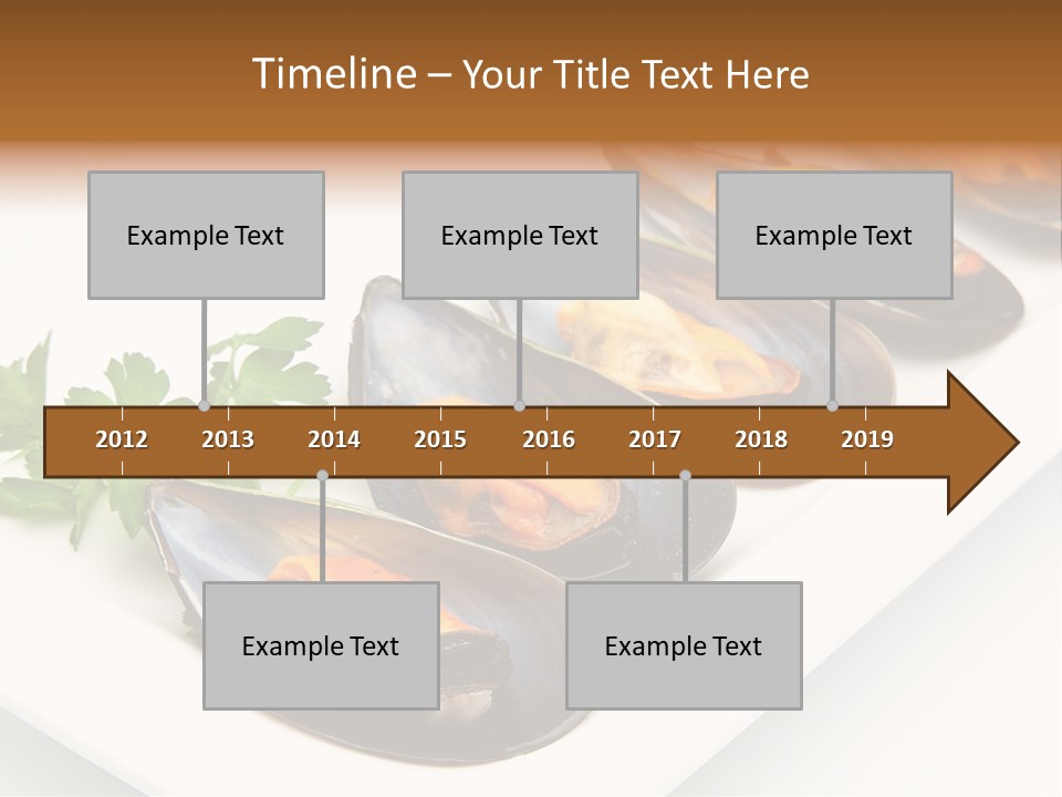 Cooked Mussels Shellfish Food PowerPoint Template