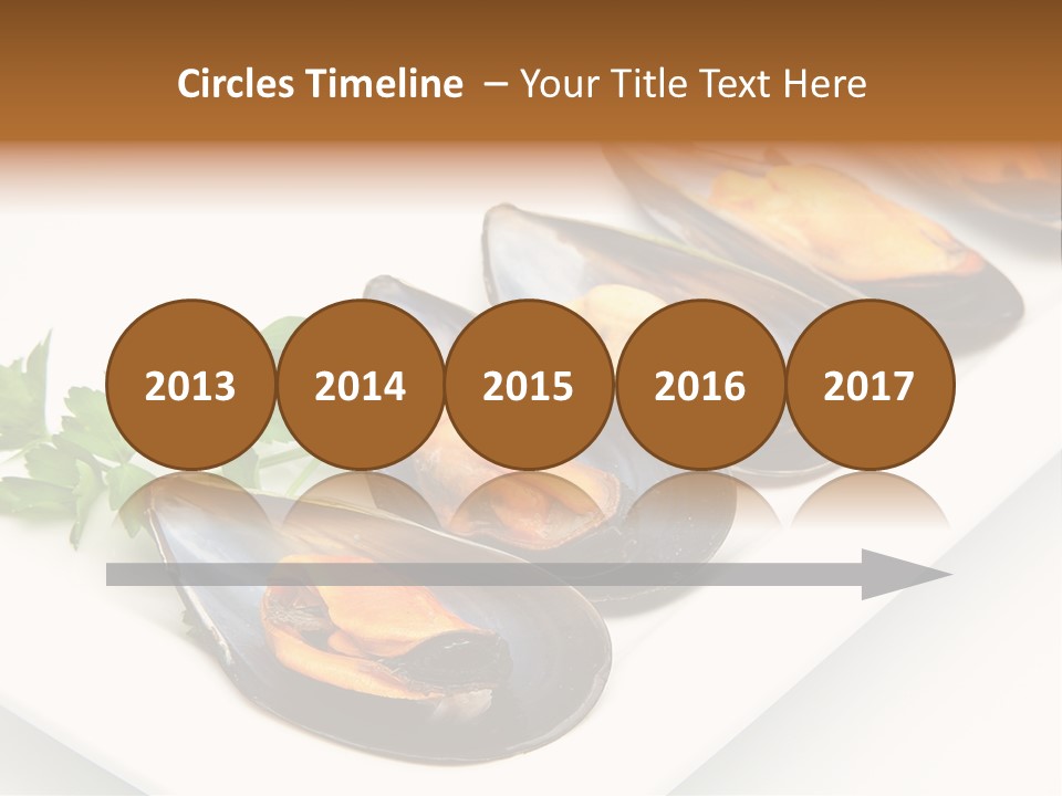 Cooked Mussels Shellfish Food PowerPoint Template