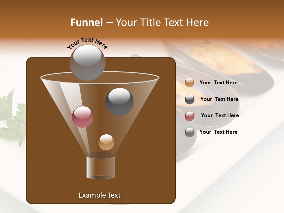 Cooked Mussels Shellfish Food PowerPoint Template