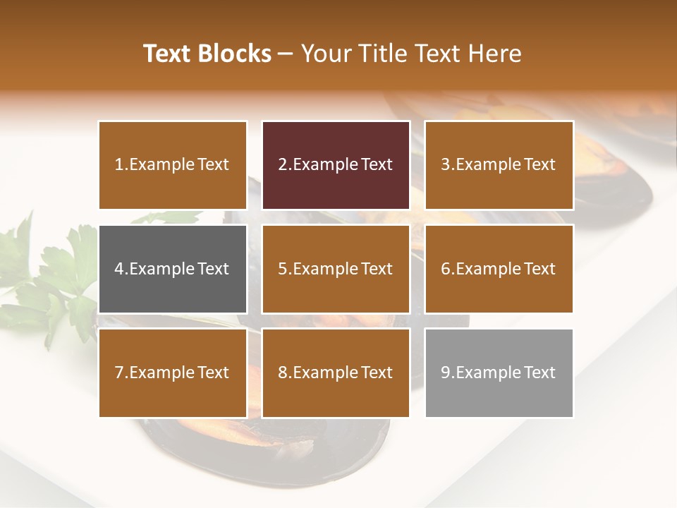 Cooked Mussels Shellfish Food PowerPoint Template