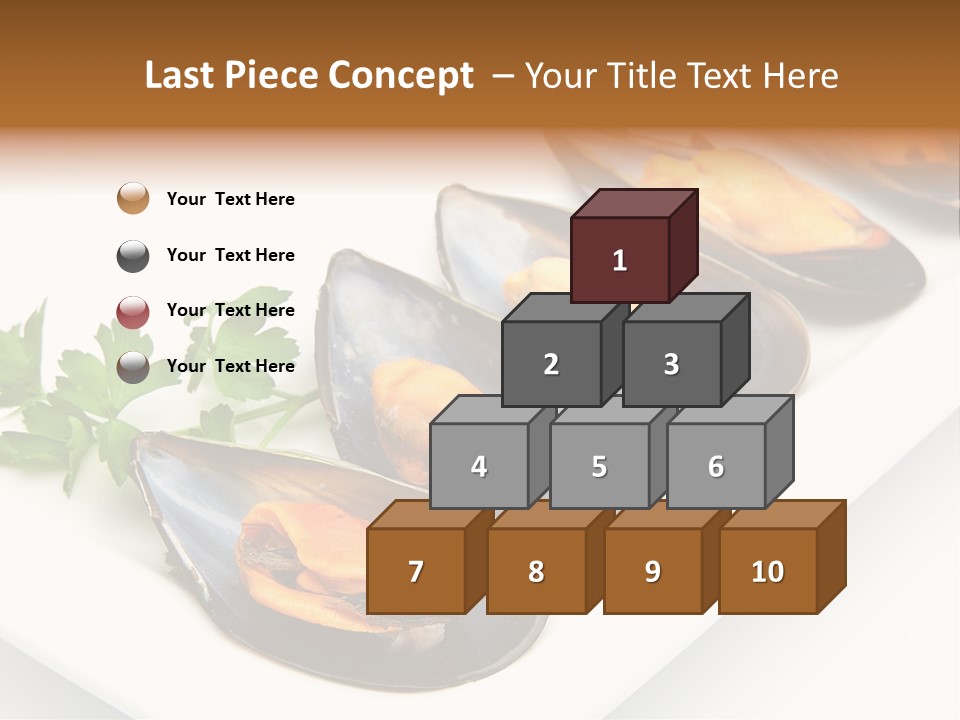 Cooked Mussels Shellfish Food PowerPoint Template