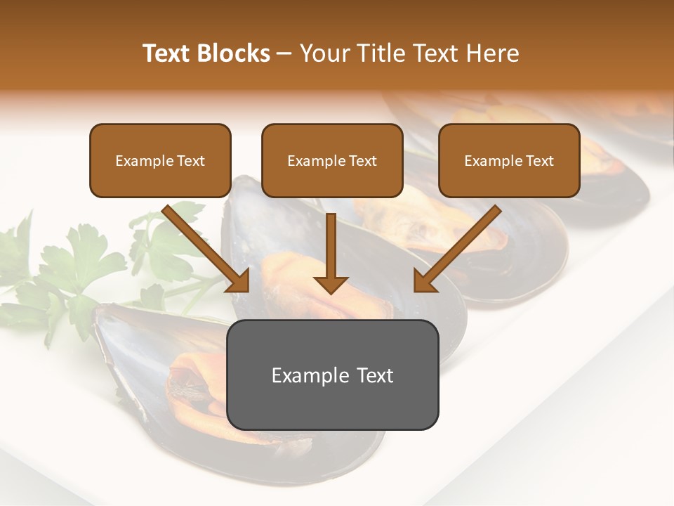 Cooked Mussels Shellfish Food PowerPoint Template