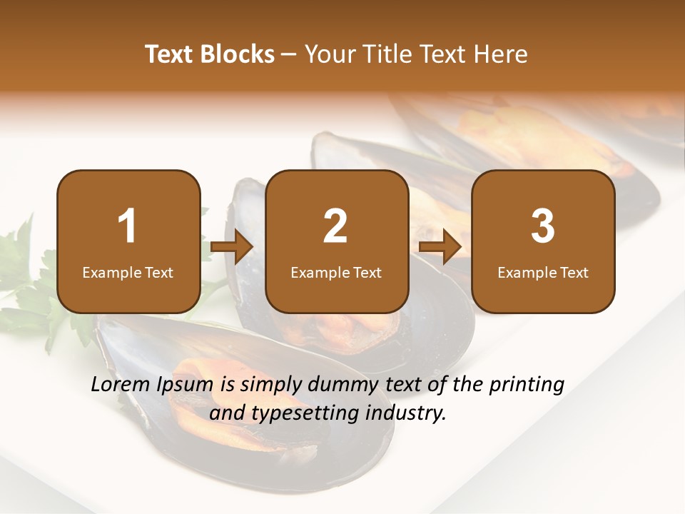 Cooked Mussels Shellfish Food PowerPoint Template