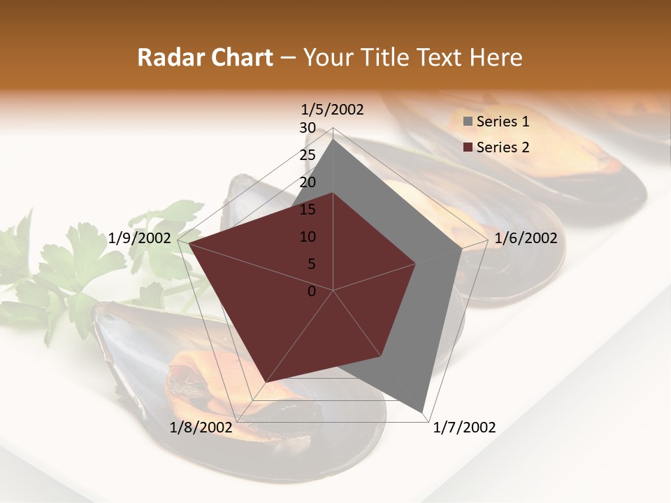Cooked Mussels Shellfish Food PowerPoint Template