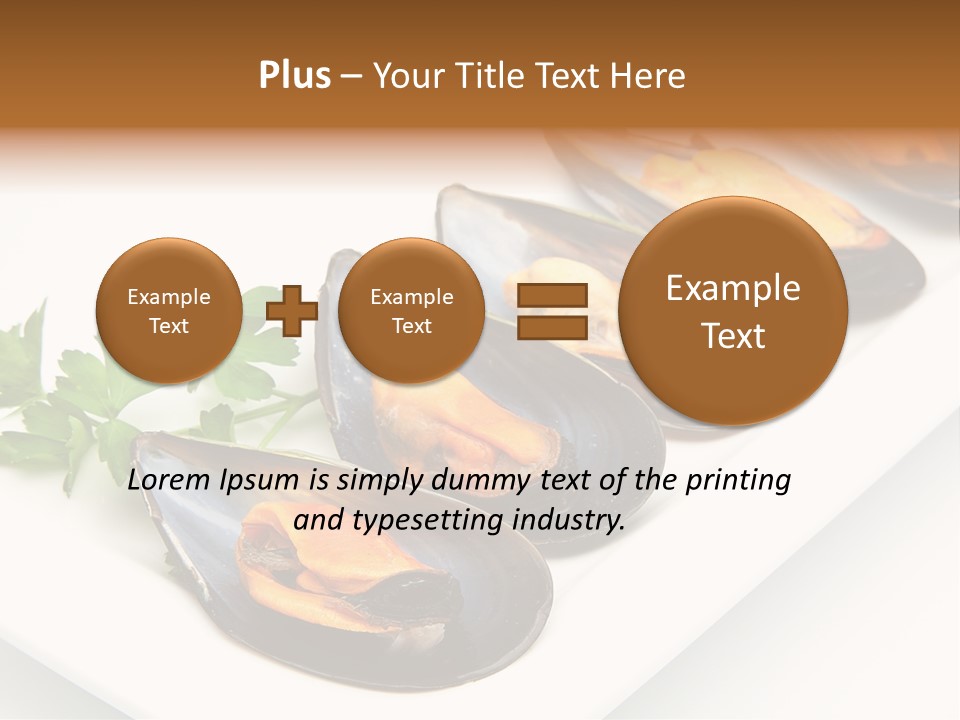 Cooked Mussels Shellfish Food PowerPoint Template