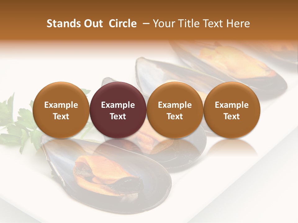 Cooked Mussels Shellfish Food PowerPoint Template
