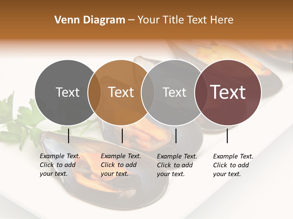 Cooked Mussels Shellfish Food PowerPoint Template
