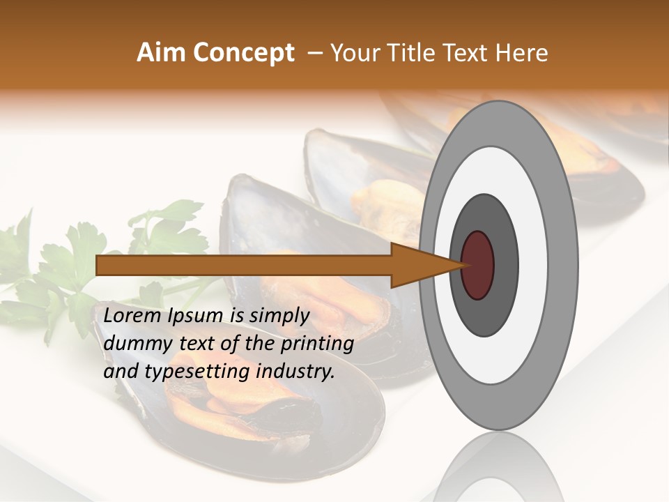 Cooked Mussels Shellfish Food PowerPoint Template