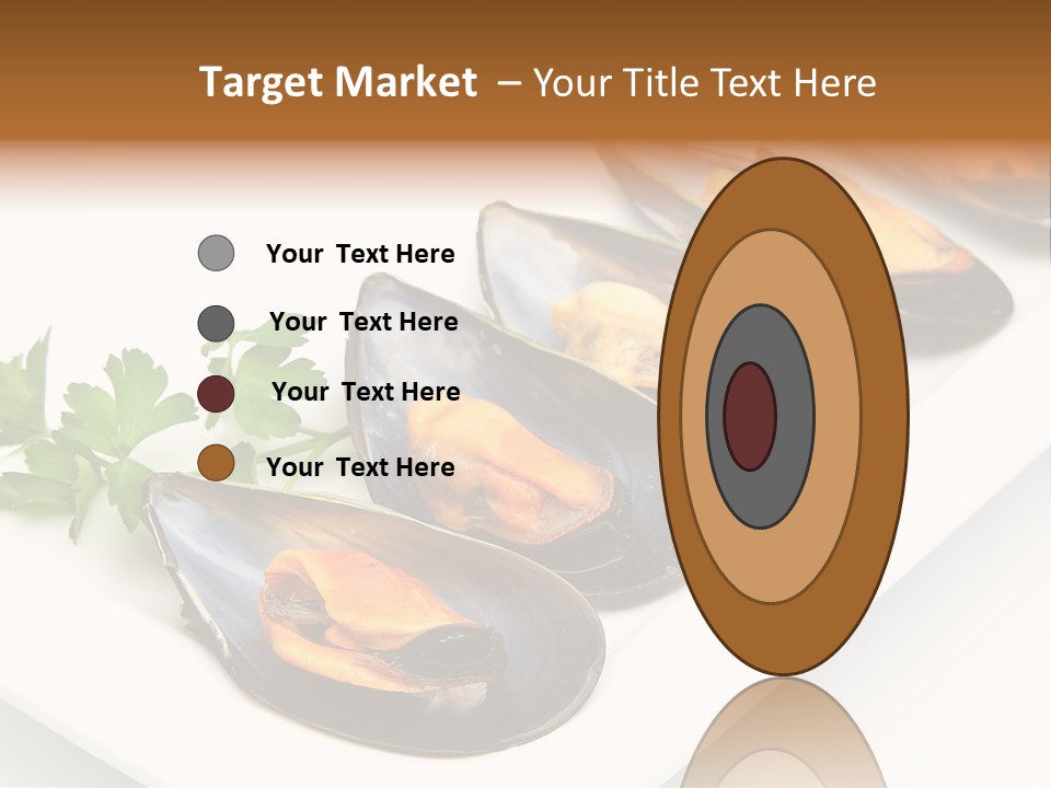 Cooked Mussels Shellfish Food PowerPoint Template