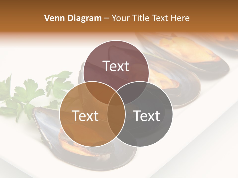 Cooked Mussels Shellfish Food PowerPoint Template