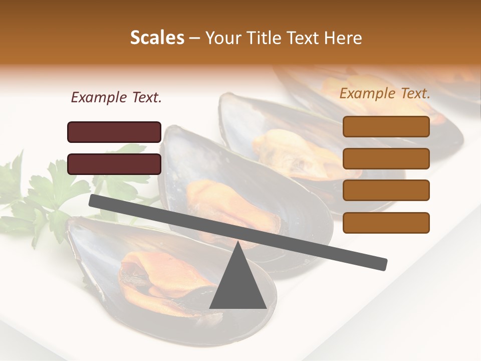 Cooked Mussels Shellfish Food PowerPoint Template
