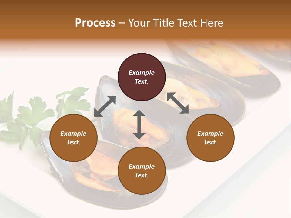 Cooked Mussels Shellfish Food PowerPoint Template