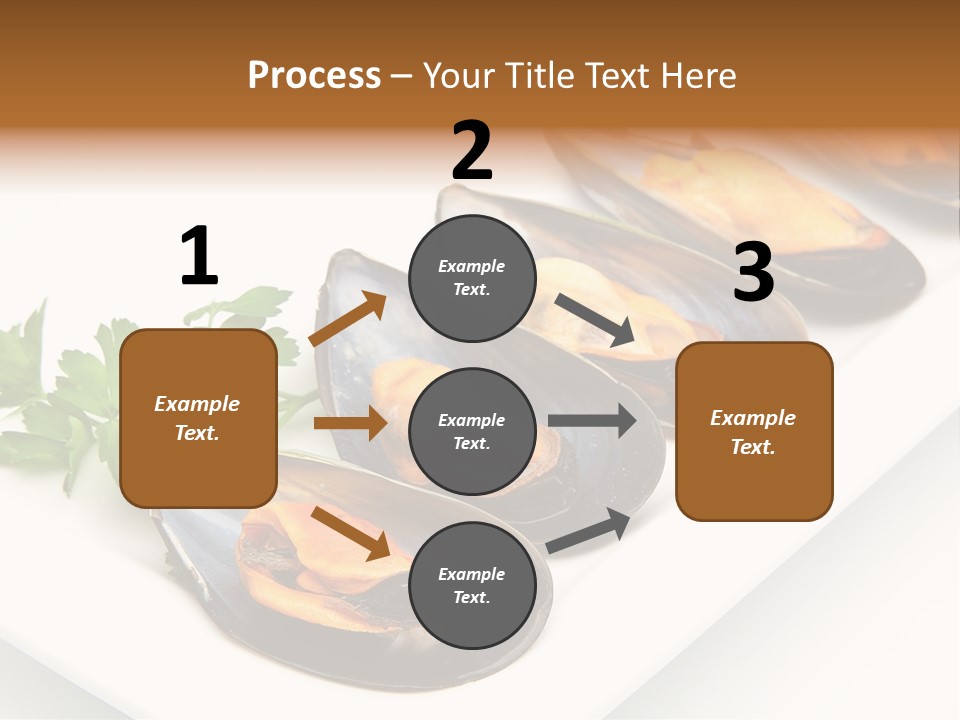 Cooked Mussels Shellfish Food PowerPoint Template