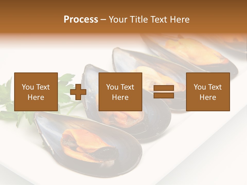Cooked Mussels Shellfish Food PowerPoint Template