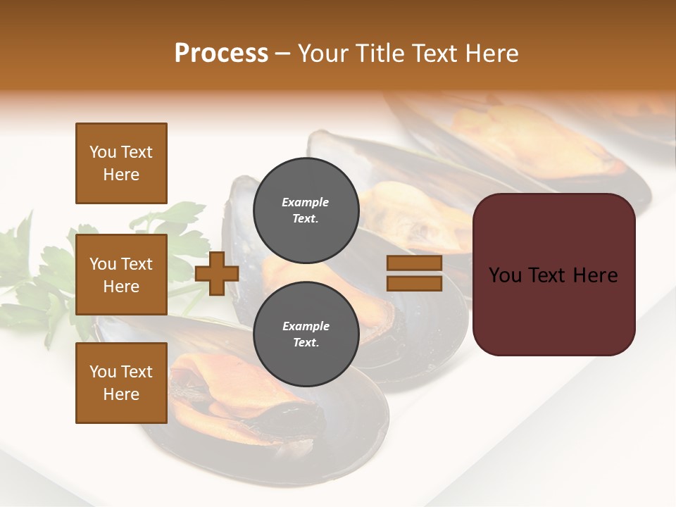 Cooked Mussels Shellfish Food PowerPoint Template