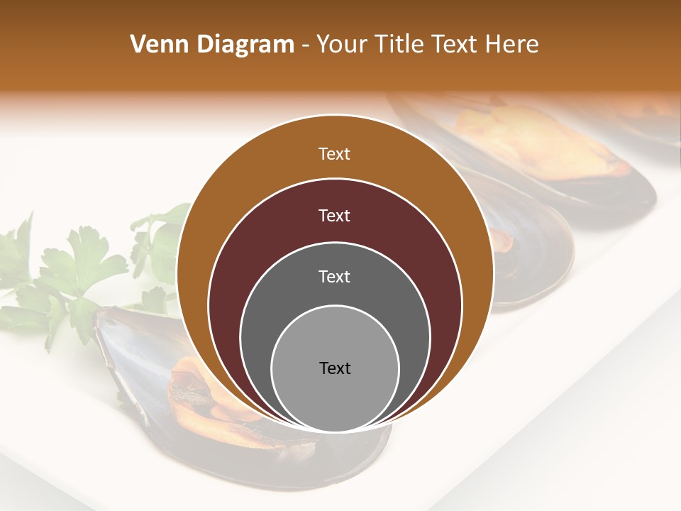 Cooked Mussels Shellfish Food PowerPoint Template