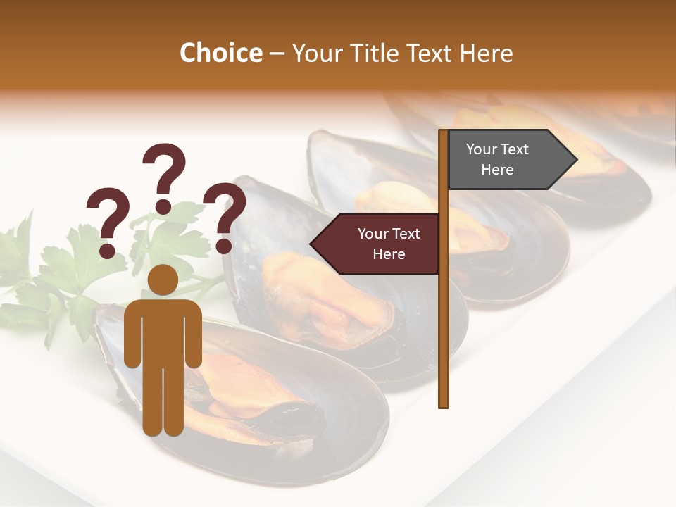 Cooked Mussels Shellfish Food PowerPoint Template
