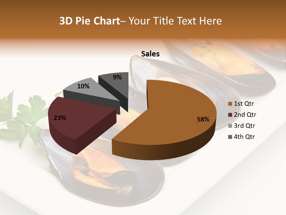 Cooked Mussels Shellfish Food PowerPoint Template