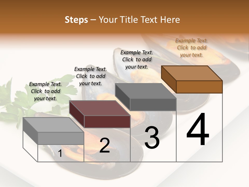 Cooked Mussels Shellfish Food PowerPoint Template