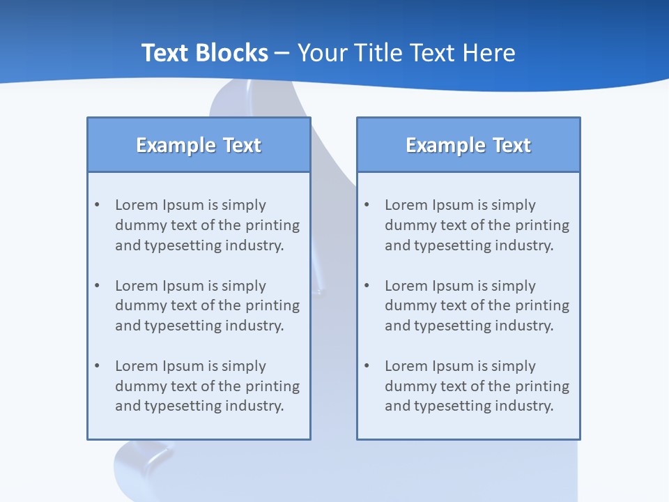 Reflection Object Connection PowerPoint Template
