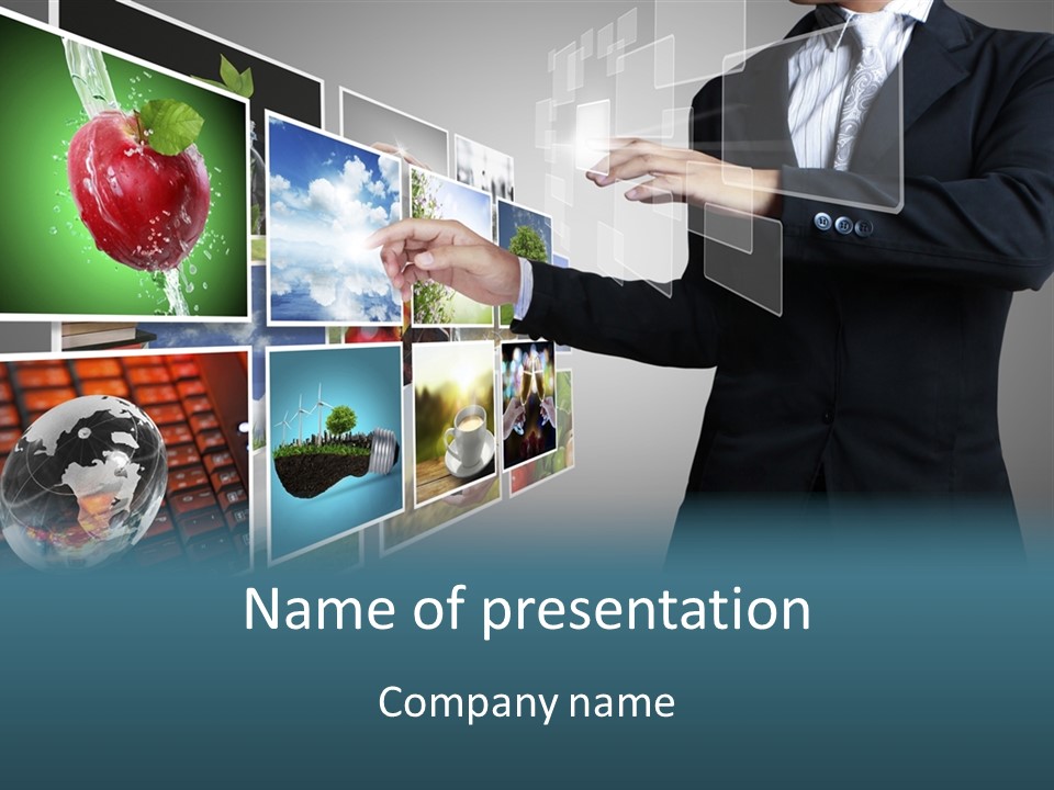 Blue New Virtual PowerPoint Template