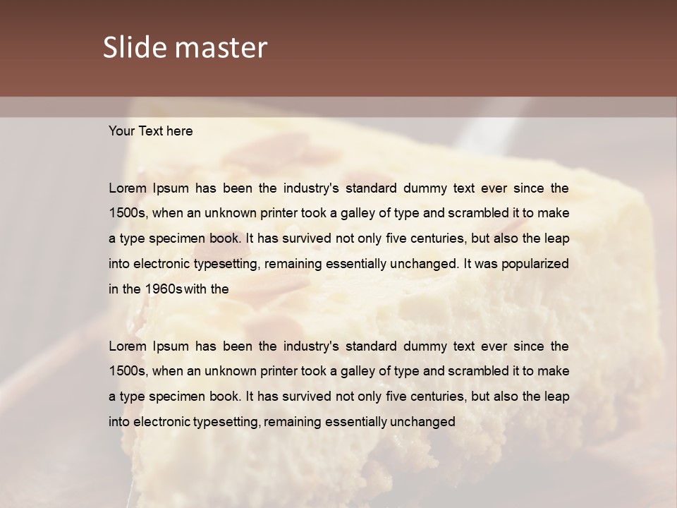 Closeup Wood Pie PowerPoint Template