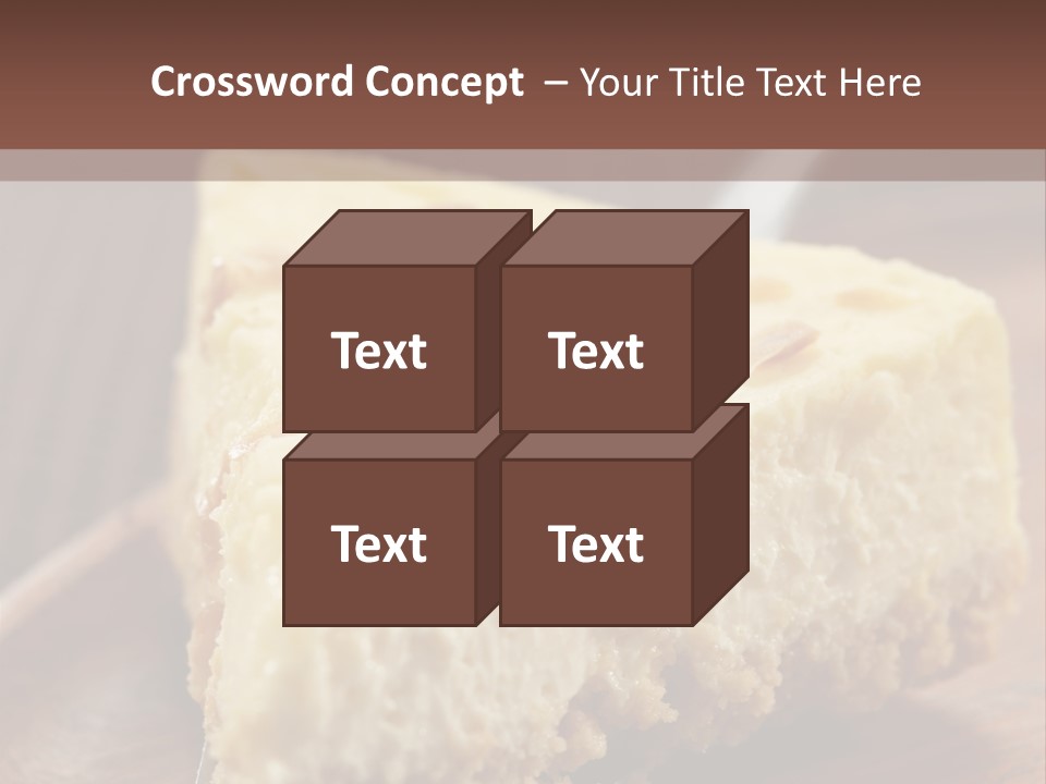 Closeup Wood Pie PowerPoint Template