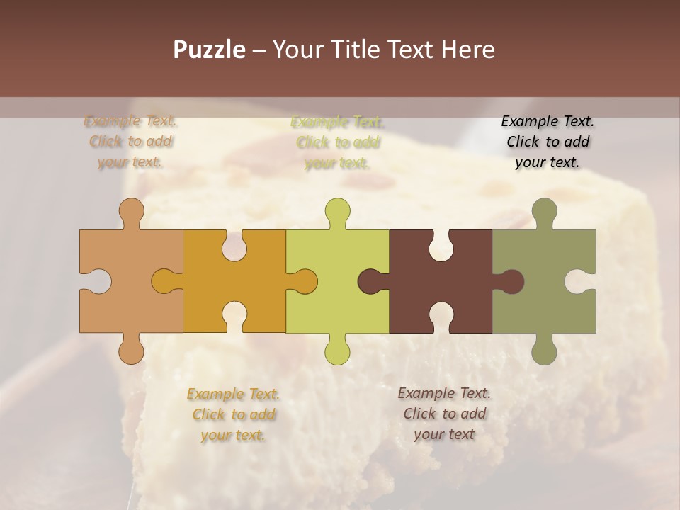Closeup Wood Pie PowerPoint Template