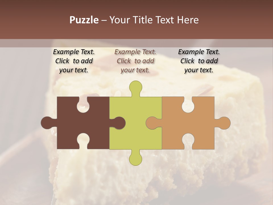 Closeup Wood Pie PowerPoint Template