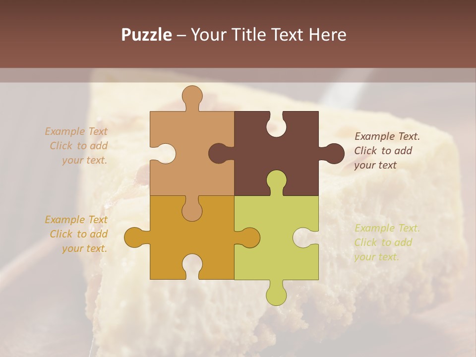 Closeup Wood Pie PowerPoint Template