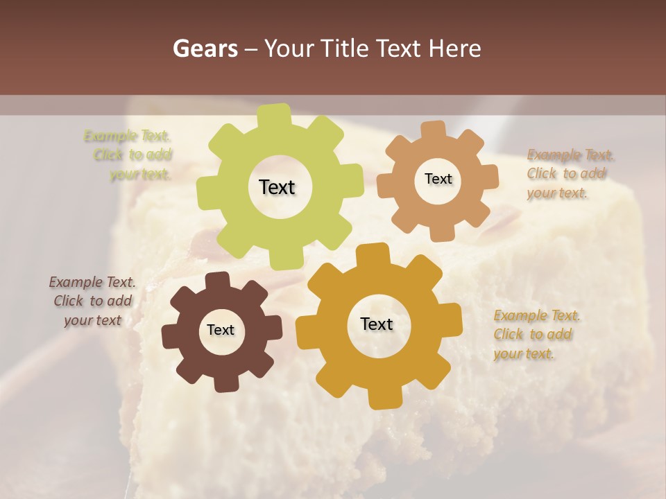 Closeup Wood Pie PowerPoint Template