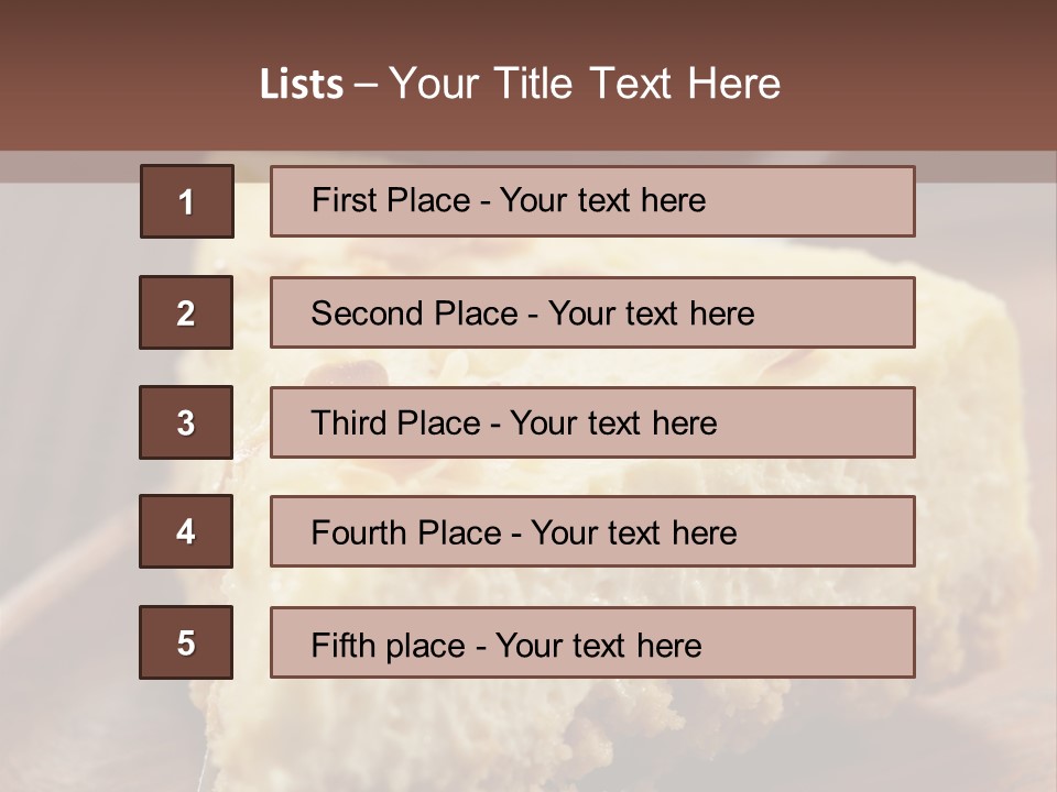 Closeup Wood Pie PowerPoint Template