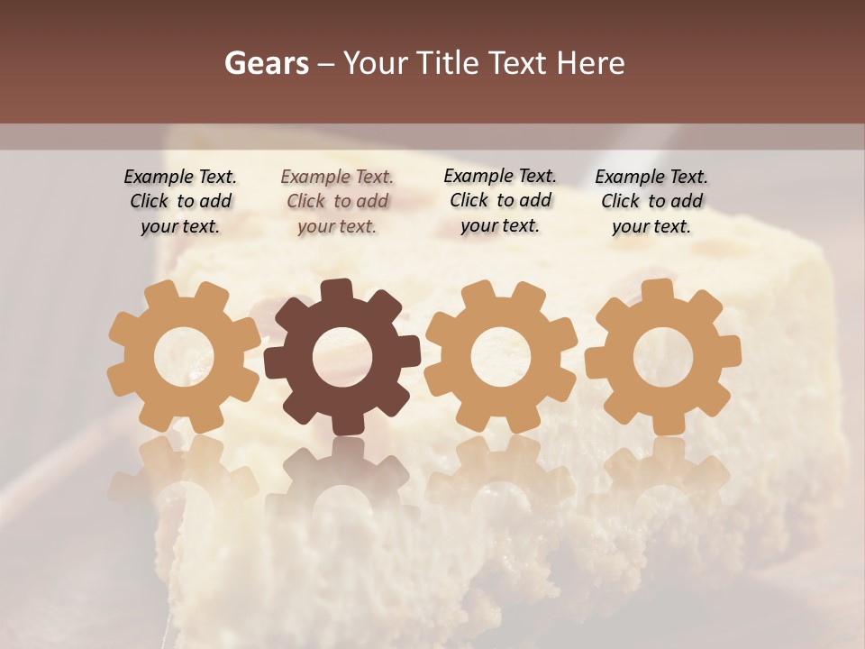 Closeup Wood Pie PowerPoint Template