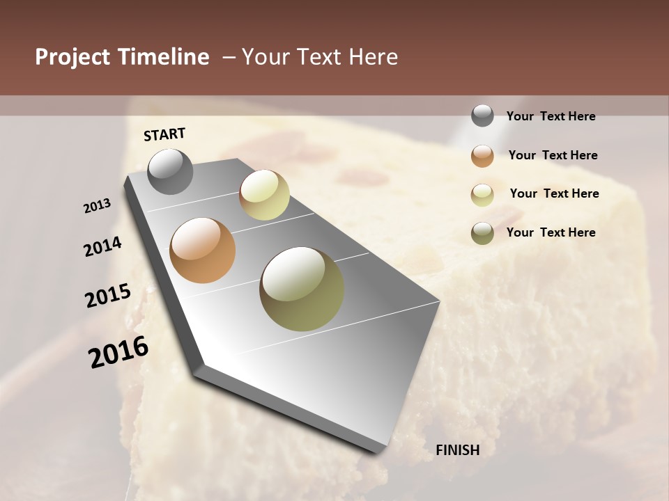 Closeup Wood Pie PowerPoint Template