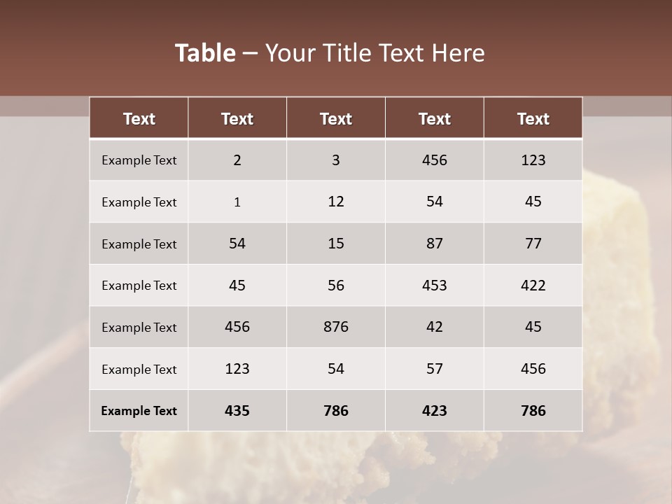 Closeup Wood Pie PowerPoint Template