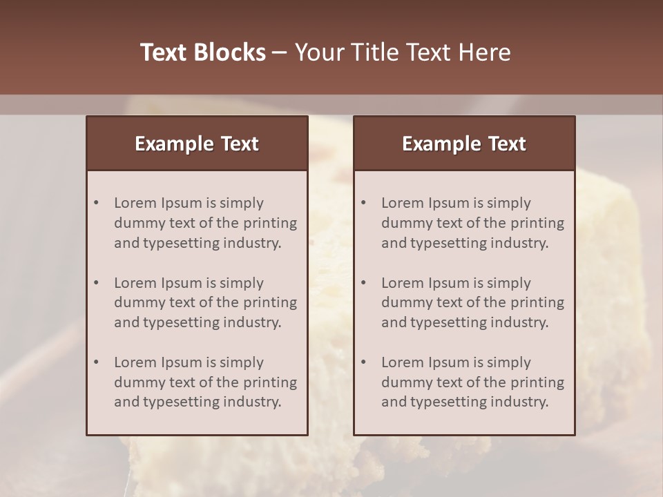 Closeup Wood Pie PowerPoint Template