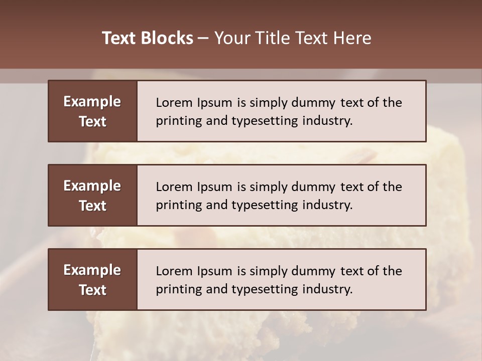 Closeup Wood Pie PowerPoint Template