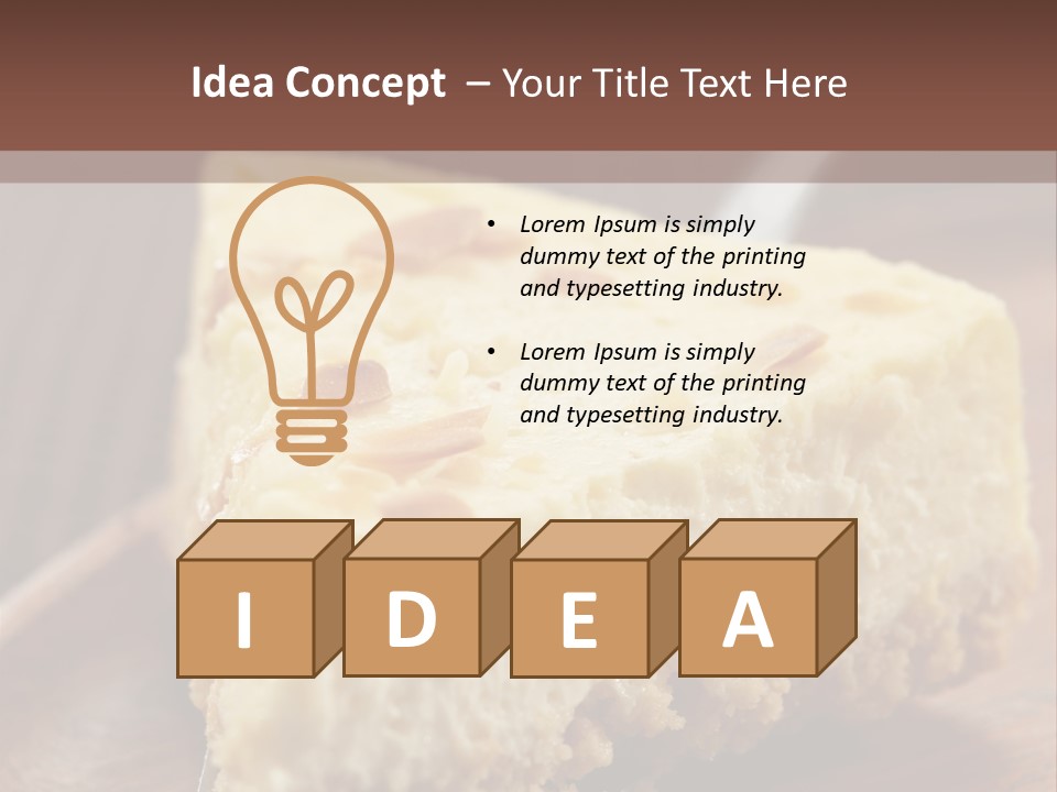 Closeup Wood Pie PowerPoint Template