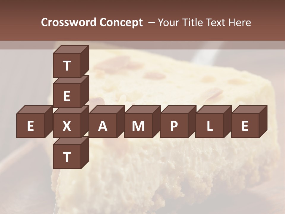 Closeup Wood Pie PowerPoint Template