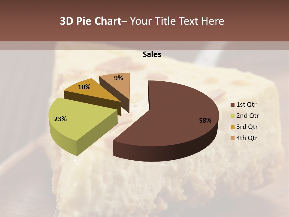 Closeup Wood Pie PowerPoint Template
