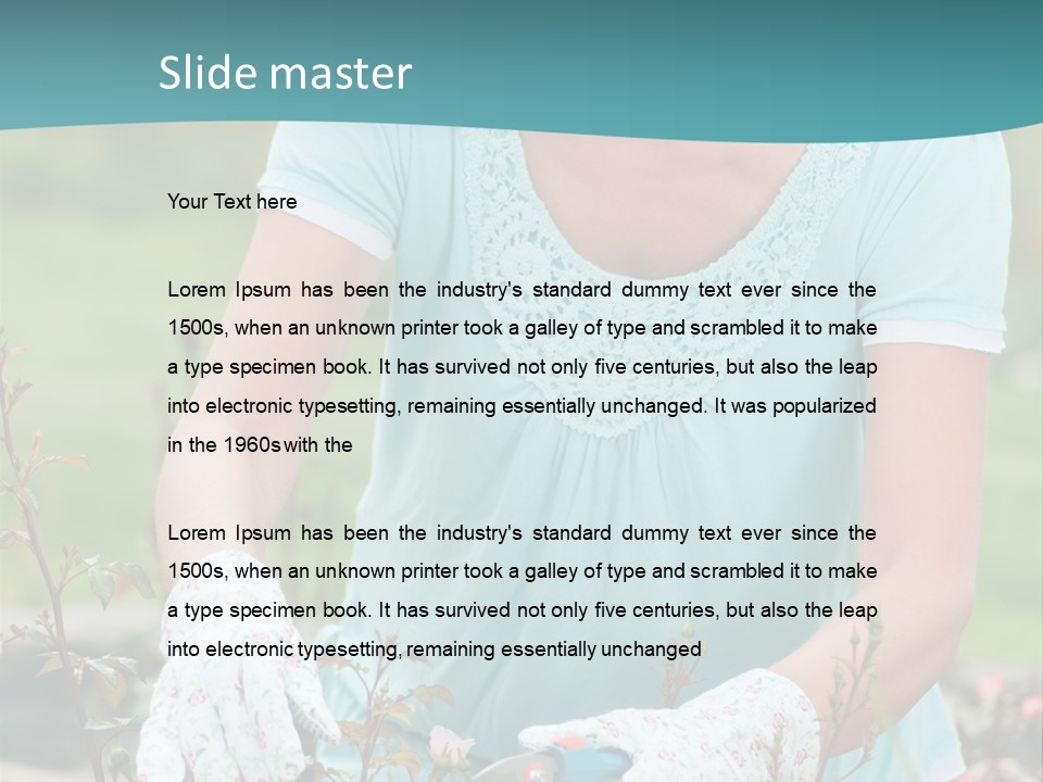 Female People Smiling PowerPoint Template