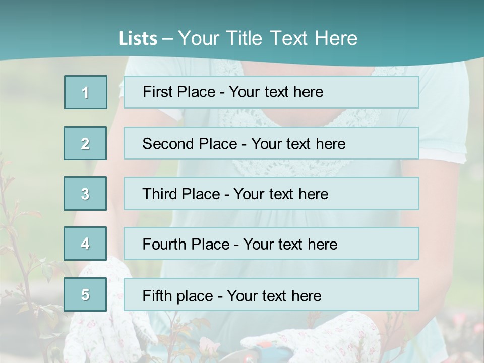 Female People Smiling PowerPoint Template