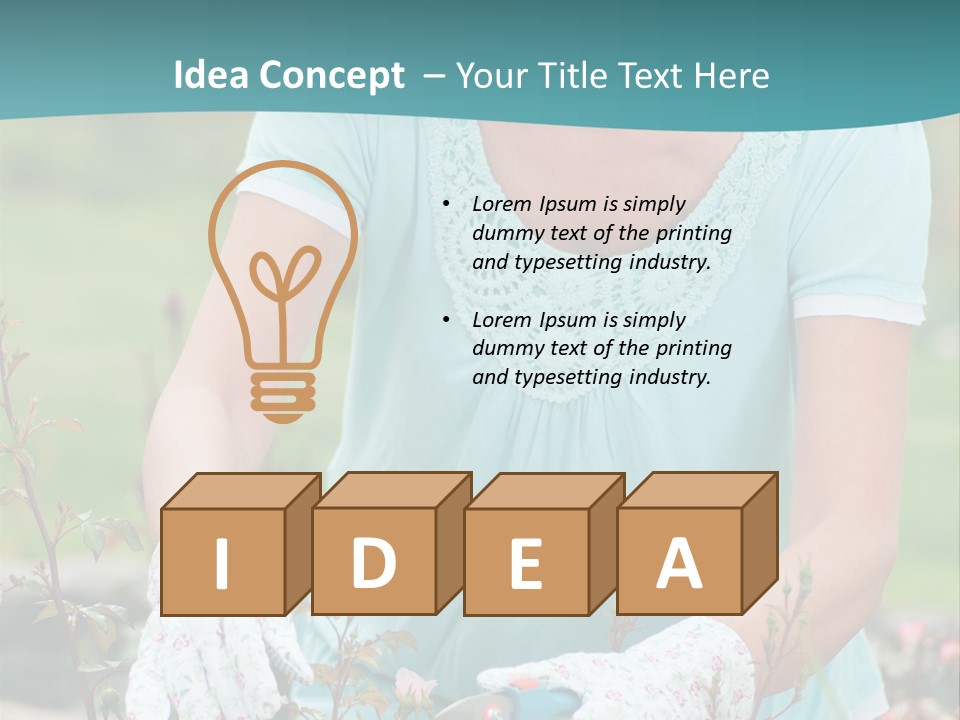 Female People Smiling PowerPoint Template