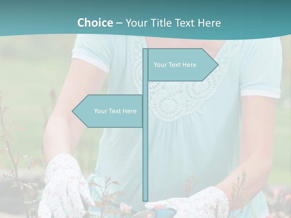 Female People Smiling PowerPoint Template